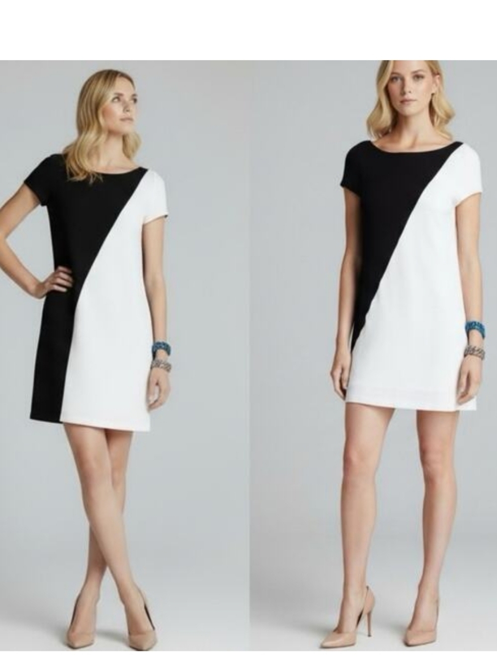 Alice + Olivia "Coley" color-block shift mini dress Sz 4